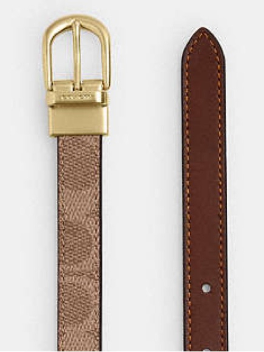 NWOT COACH Calf Leather Classic Buckle Cut To Size Reversible Belt 18mm - Picture 3 of 11